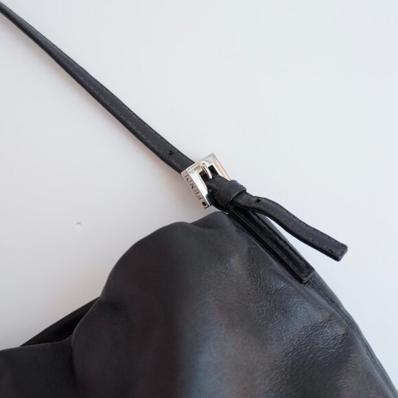 Authentic Preowned Fendi Black Leather FF Logo Bucket Shoulder Bag - Picture 14 of 16